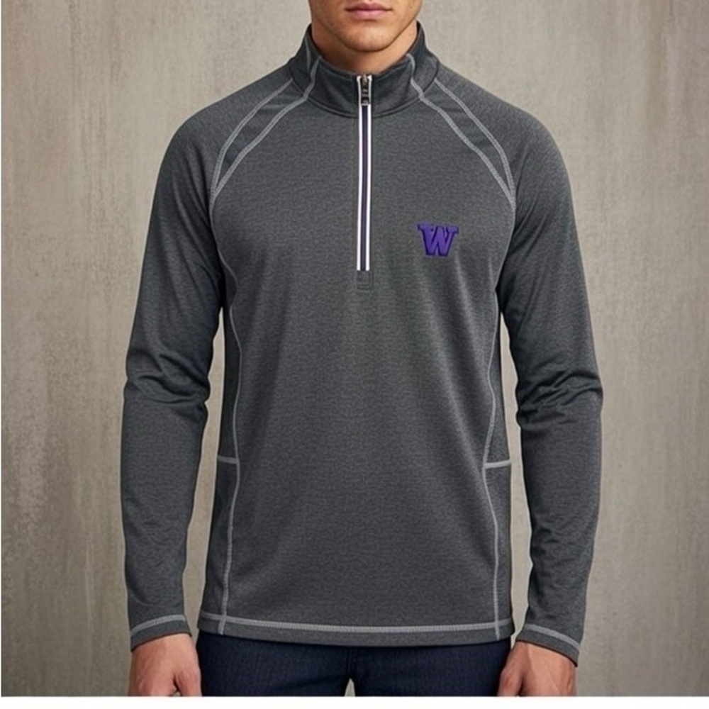 Tommy Bahama Men’s 1/4 Zip Island Pulllover University of Washington Medium
